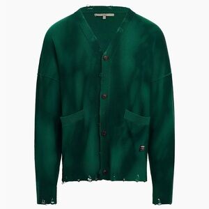 Hudson Wool and Cashmere blend cardigan green with tags